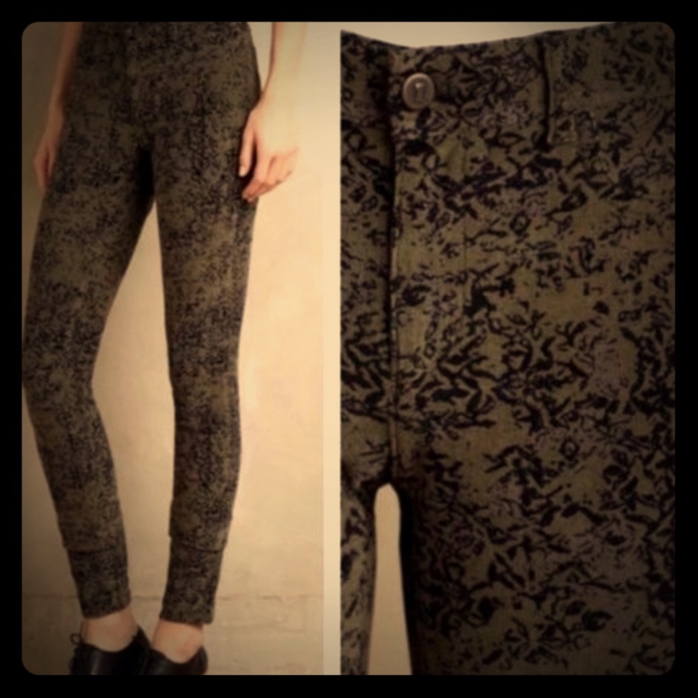 Anthropologie Pilcro Serif Printed Corduroy Skinny